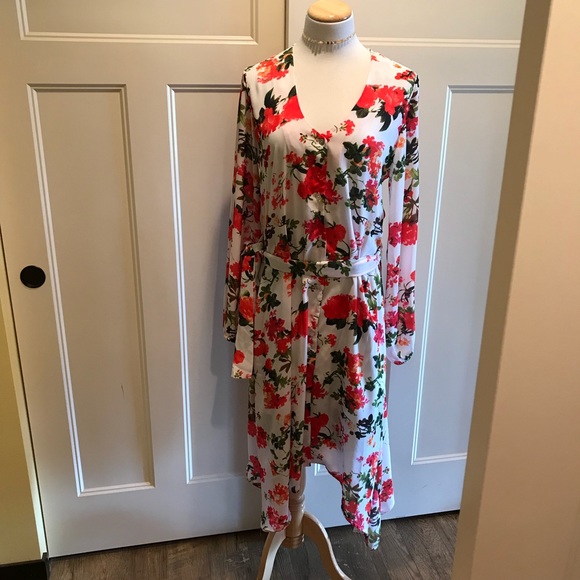 Floral spring dress with long sleeves - Picture 5 of 8
